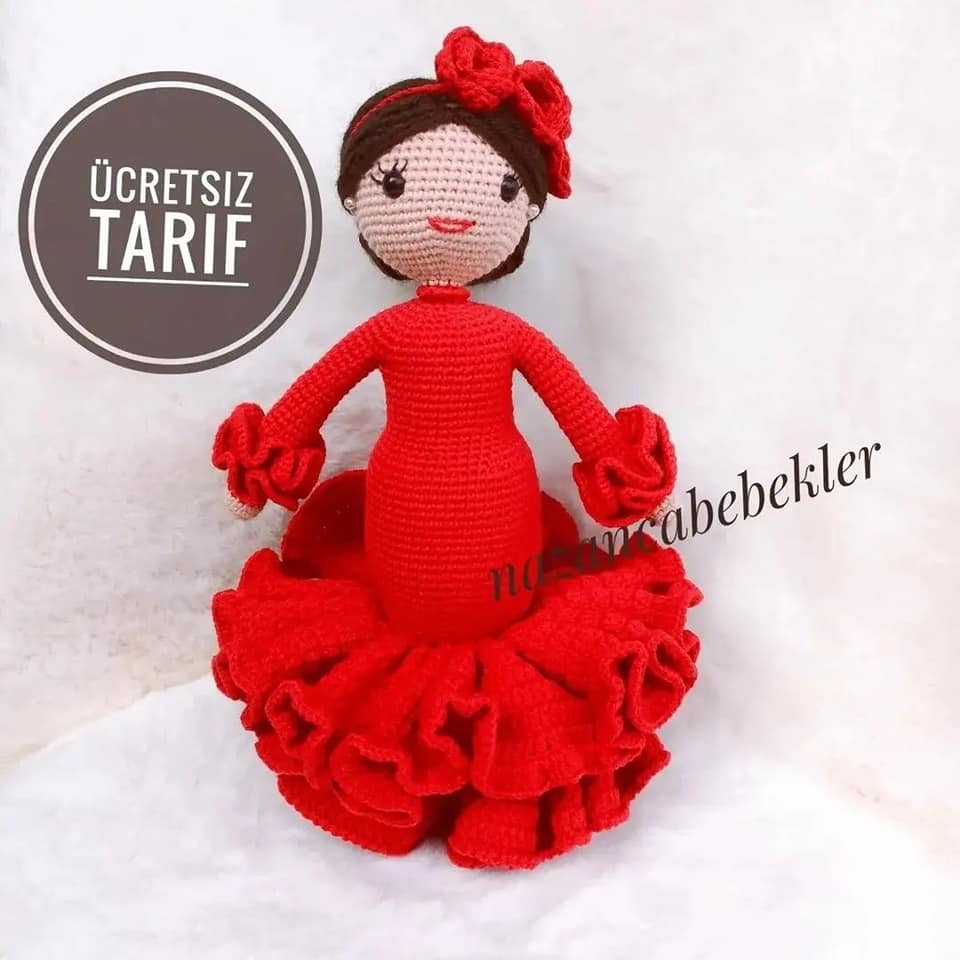 Ücretsiz Amigurumi Flamenko Bebek Tarifi