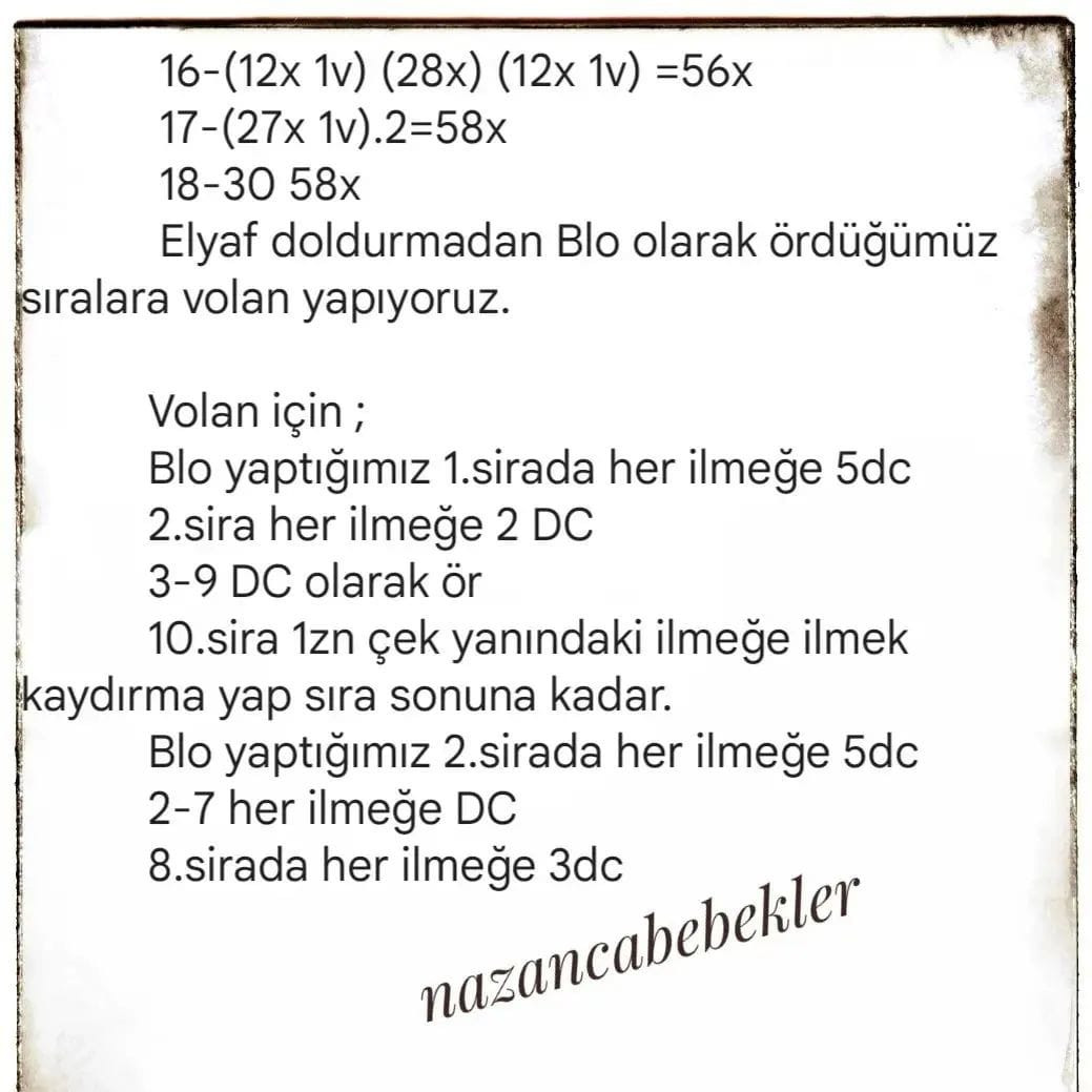 Ücretsiz Amigurumi Flamenko Bebek Tarifi