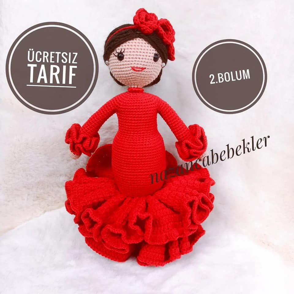 Ücretsiz Amigurumi Flamenko Bebek Tarifi