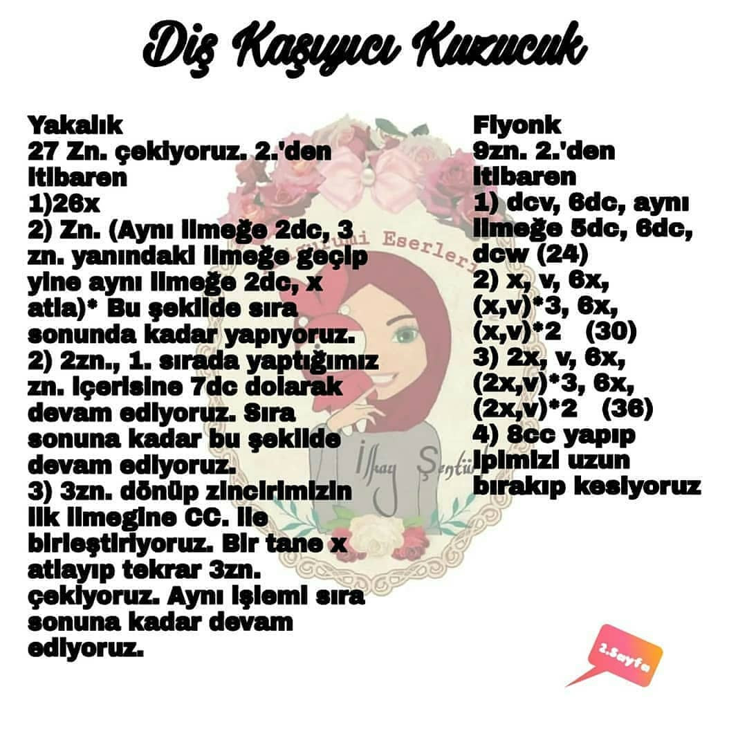Ücretsiz Amigurumi Kuzu Şeması
