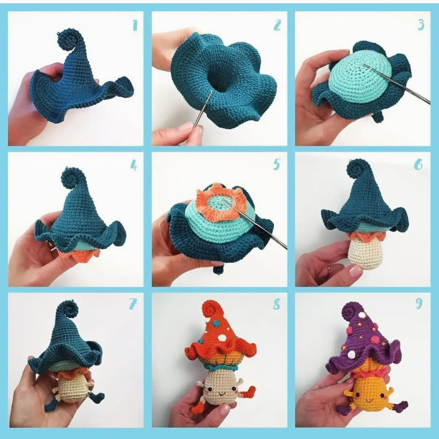 Ücretsiz Amigurumi Mantar Şeması