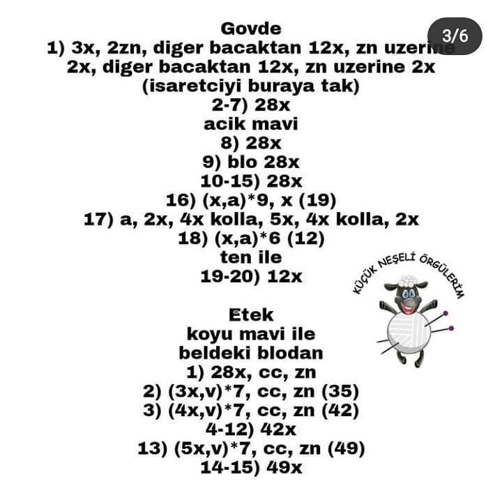Ücretsiz Anna Amigurumi Tığ İşi Şeması