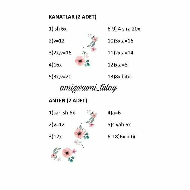 ÜCRETSİZ ARı AMIGURUMİ TARİFİ