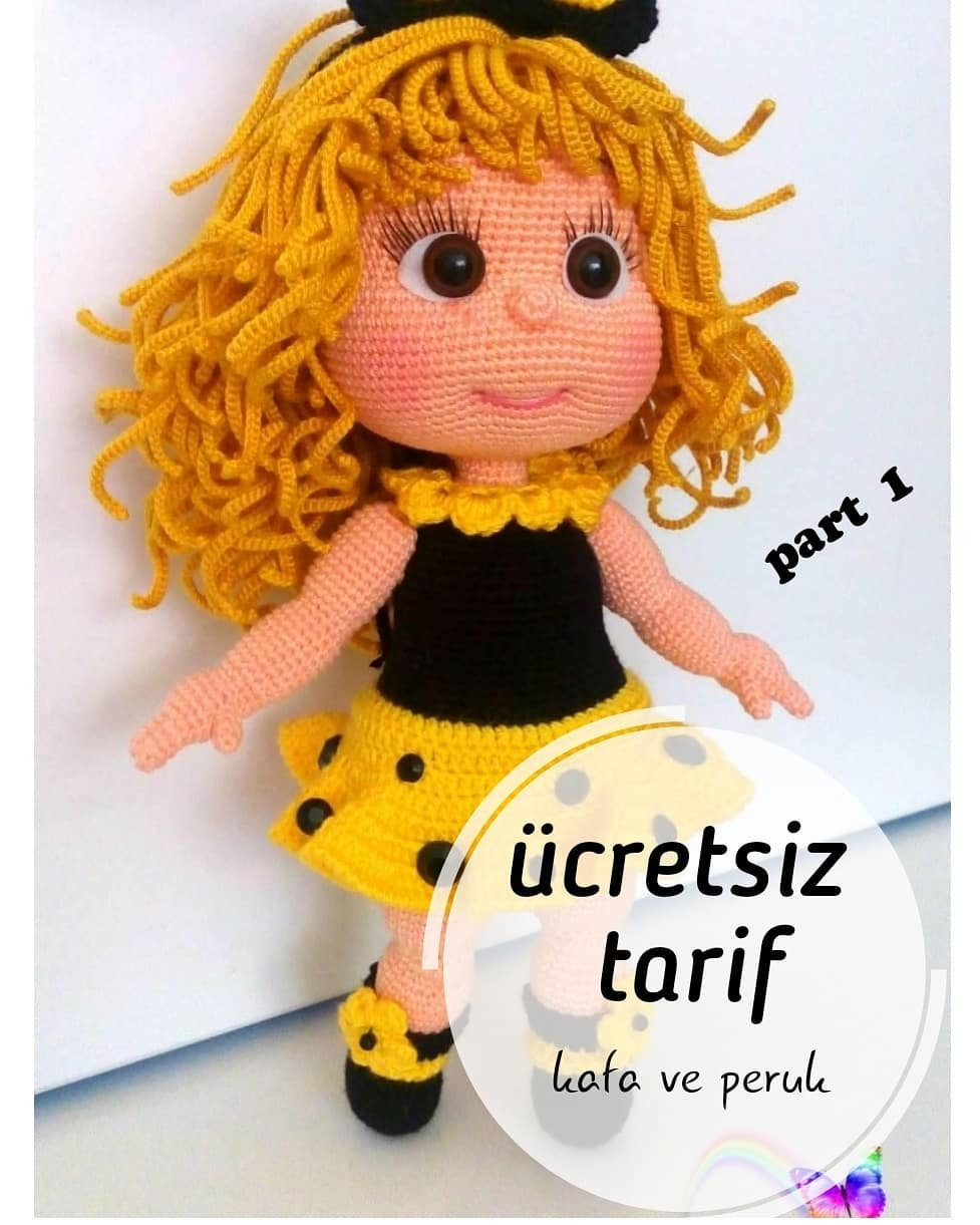 Ücretsiz Arı Kız Bebek Amigurumi Tarifi - Bölüm 1