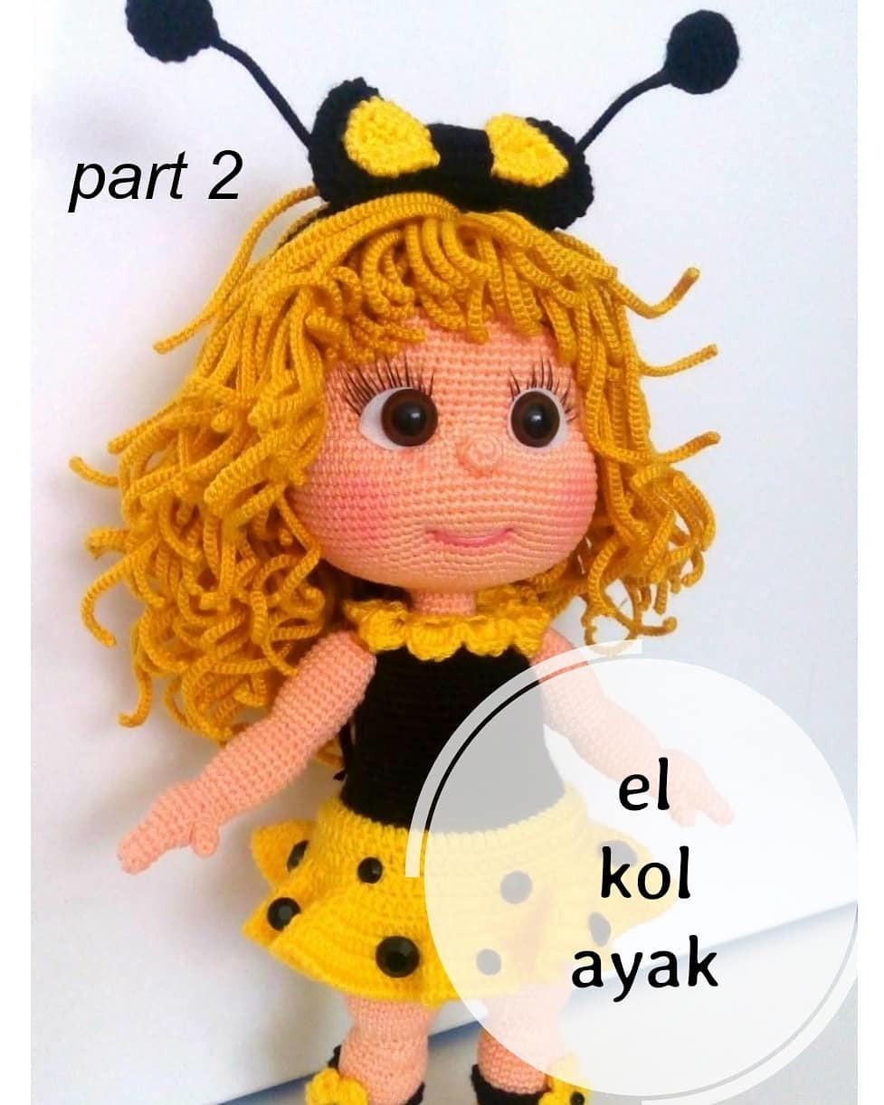 Ücretsiz Arı Kız Bebek Amigurumi Tarifi - Bölüm 1