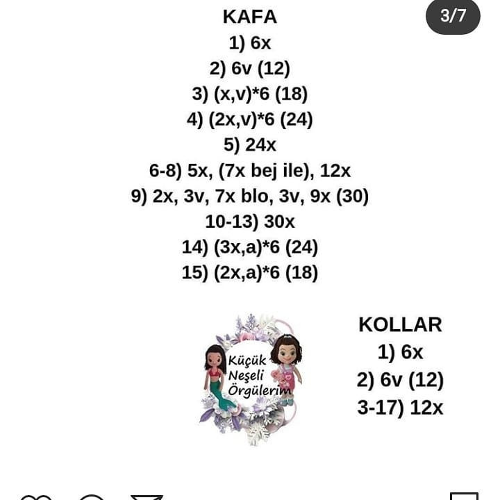 Ücretsiz Ayı Bebek Örgü Şeması
