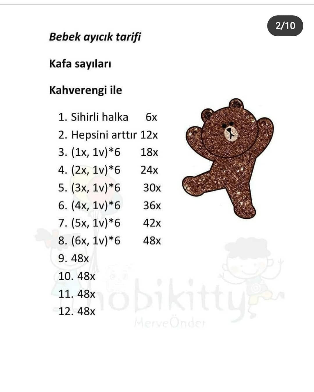 ÜCRETSİZ AYI VE ARILAR AMIGURUMI TARİFİ
