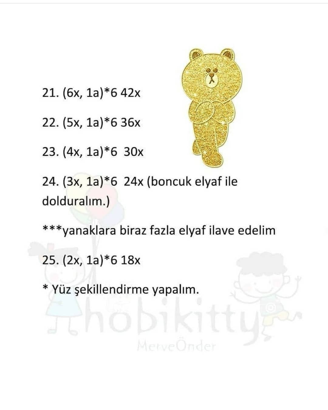 ÜCRETSİZ AYI VE ARILAR AMIGURUMI TARİFİ