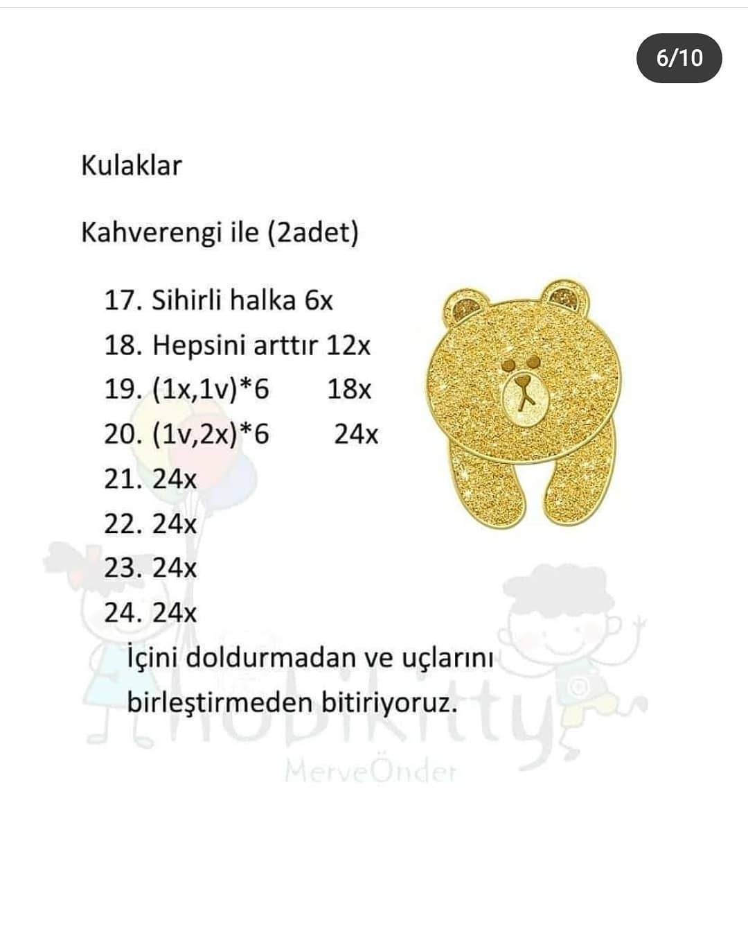 ÜCRETSİZ AYI VE ARILAR AMIGURUMI TARİFİ