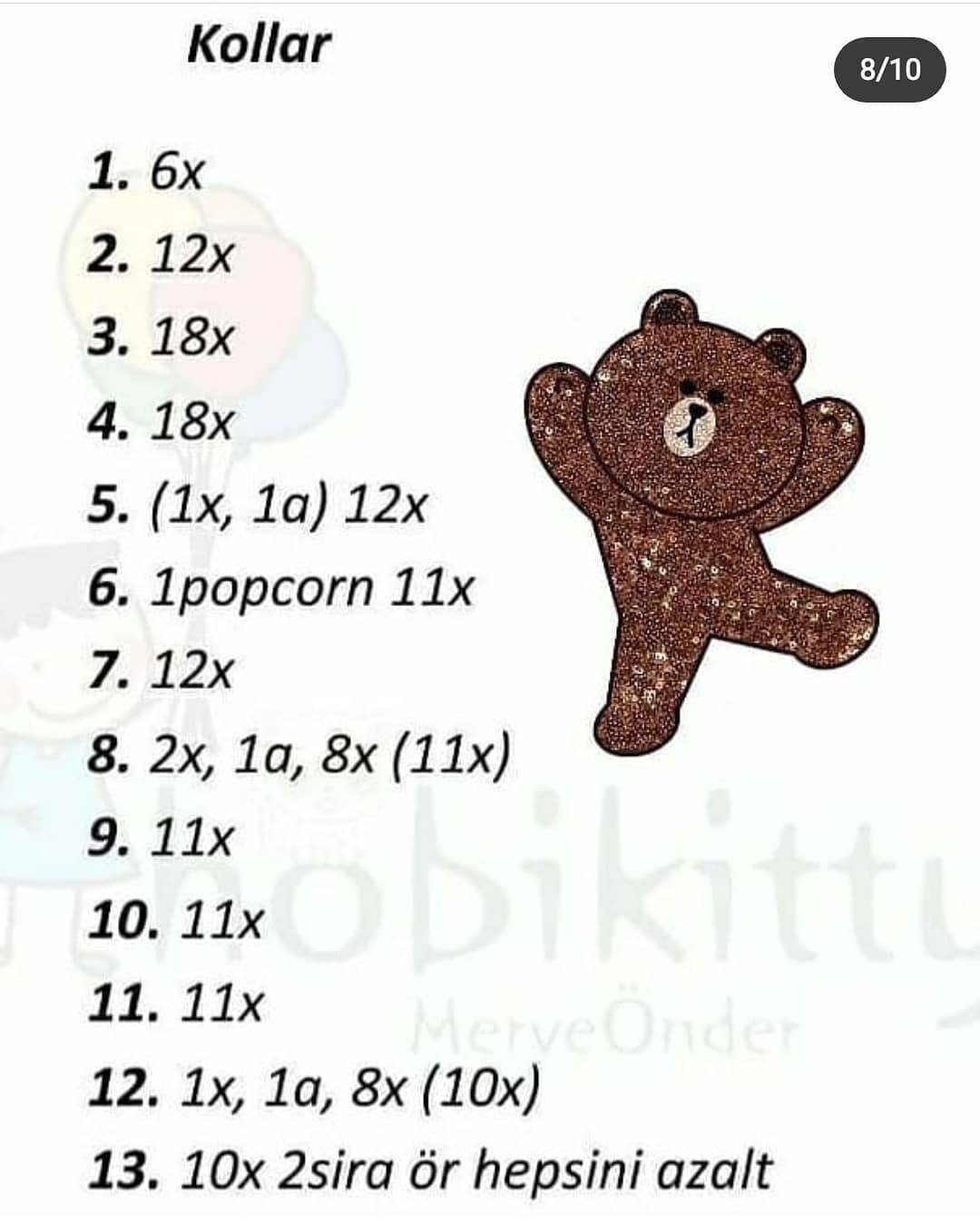 ÜCRETSİZ AYI VE ARILAR AMIGURUMI TARİFİ