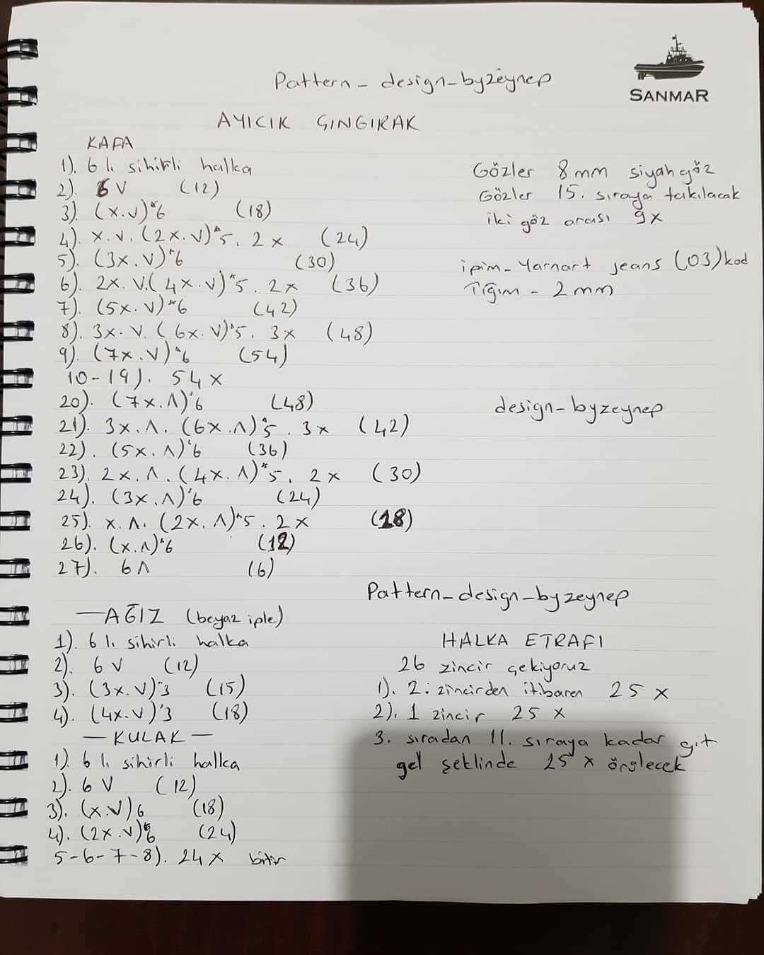 Ücretsiz Ayıcıklı Bebek Tıngırtısı Tığ İşi Şeması