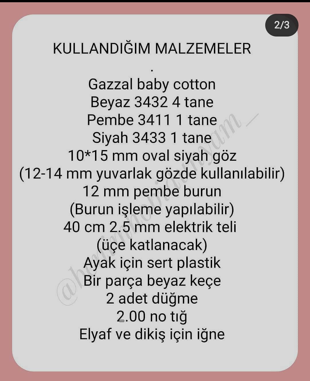 Ücretsiz Bal Tavşanı Amigurumi Tığ İşi Şeması