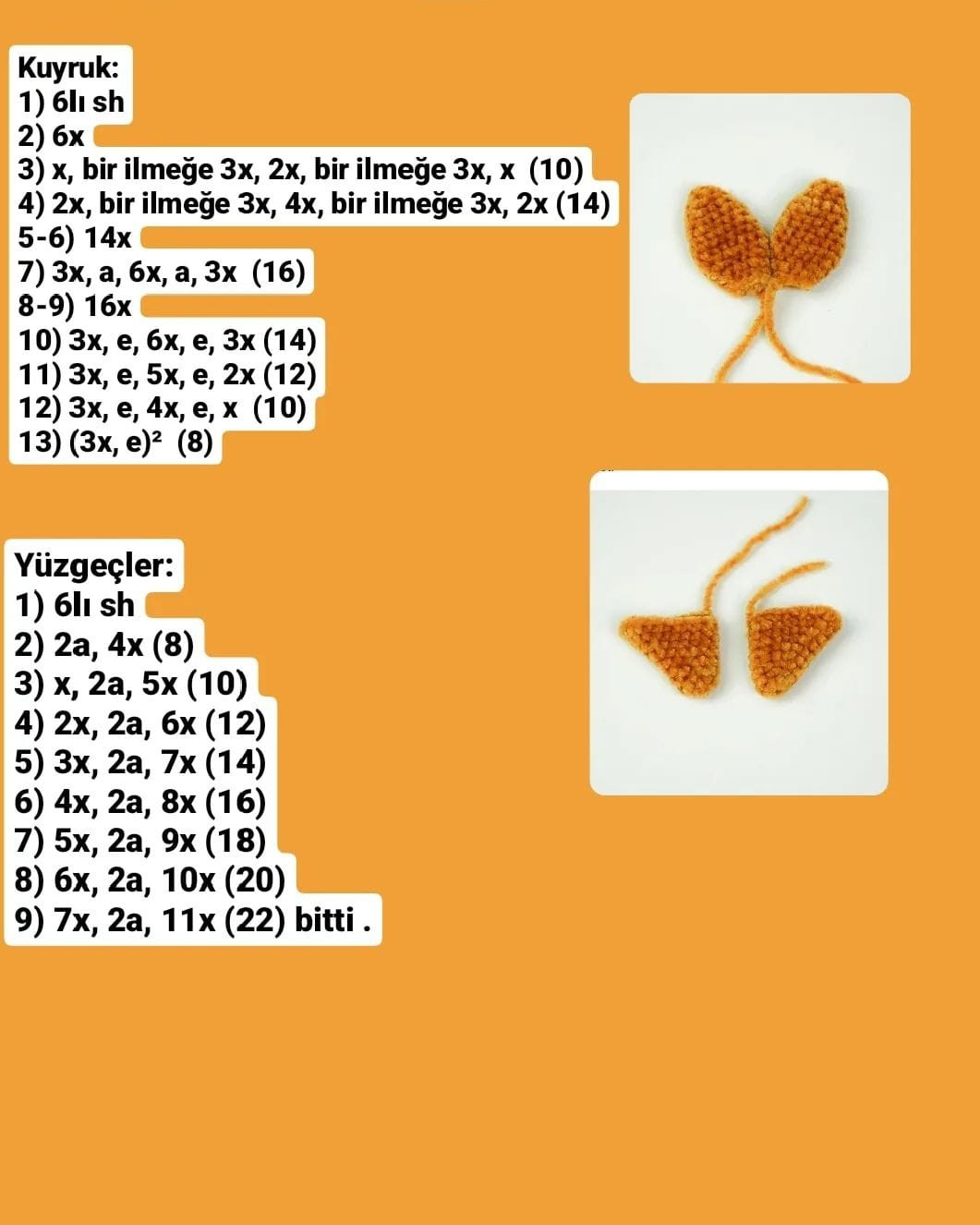 Ücretsiz Balina Amigurumi Yapım Şeması