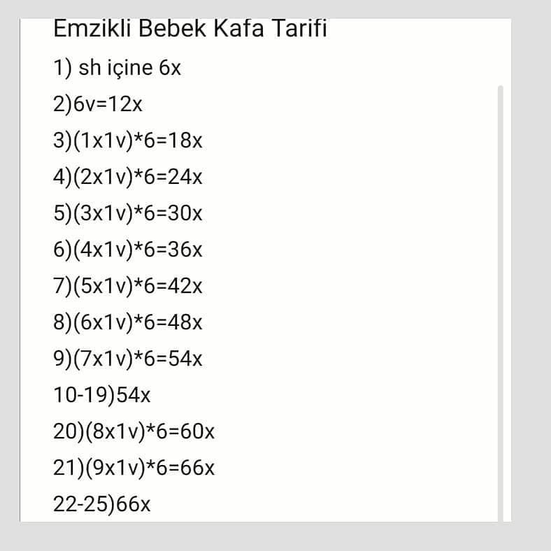 Ücretsiz Bebek Amigurumi Tığ İşi Tarifi