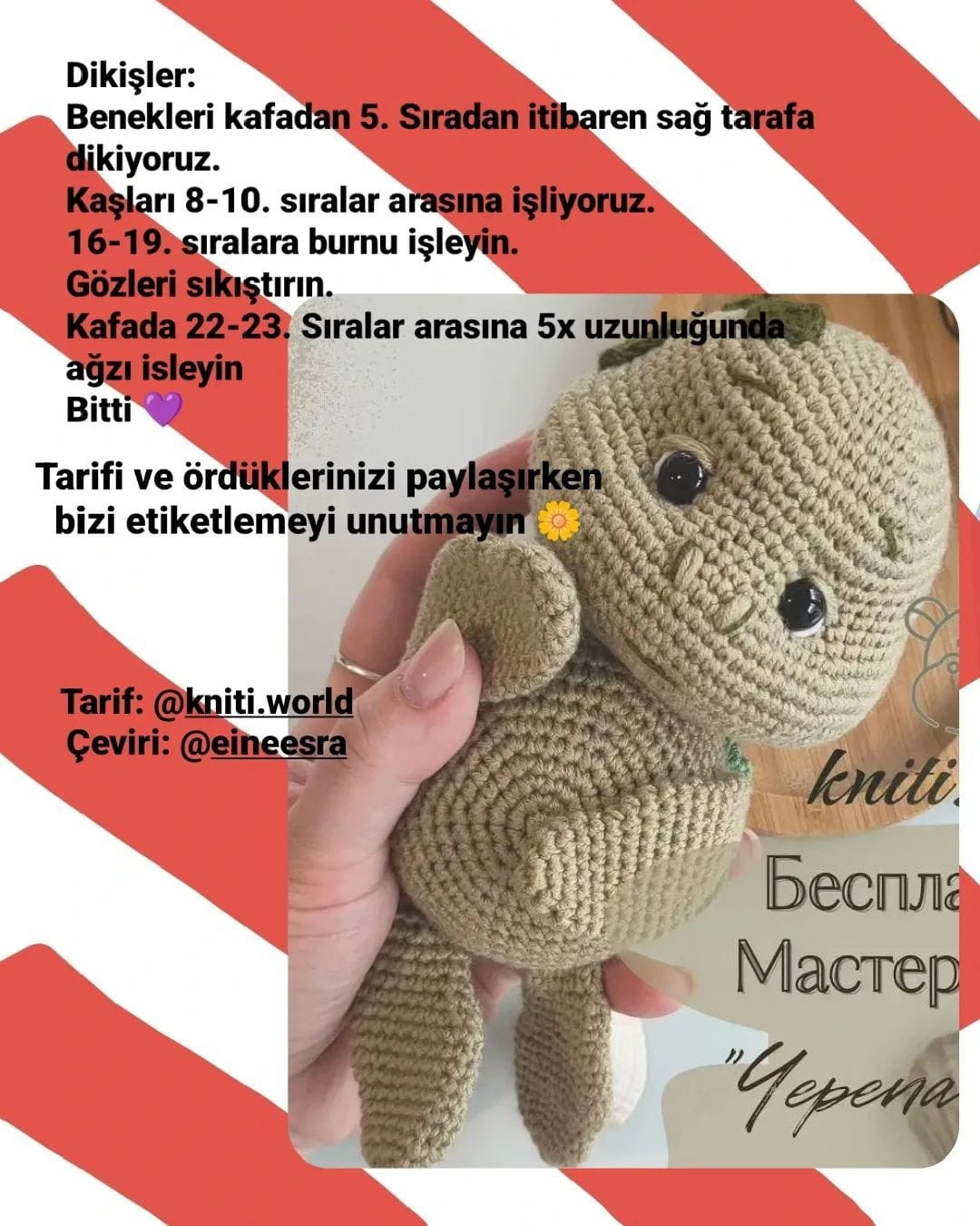 Ücretsiz Bebek Groot Amigurumi Tığ İşi Tarifi