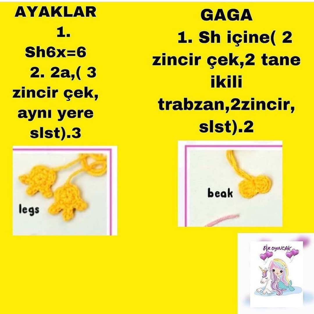 Ücretsiz Bebek Kuşu Tığ İşi Şeması