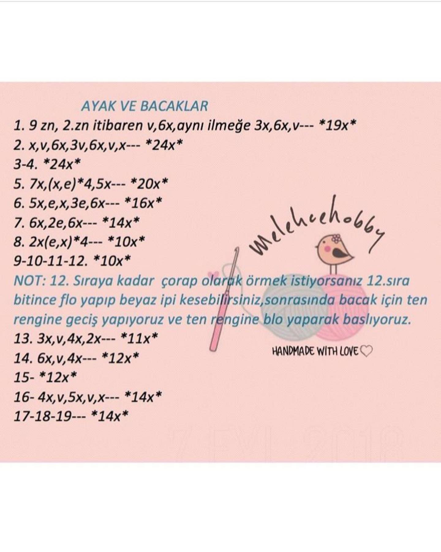 Ücretsiz Bebek Örgü Şeması: Bölüm 1