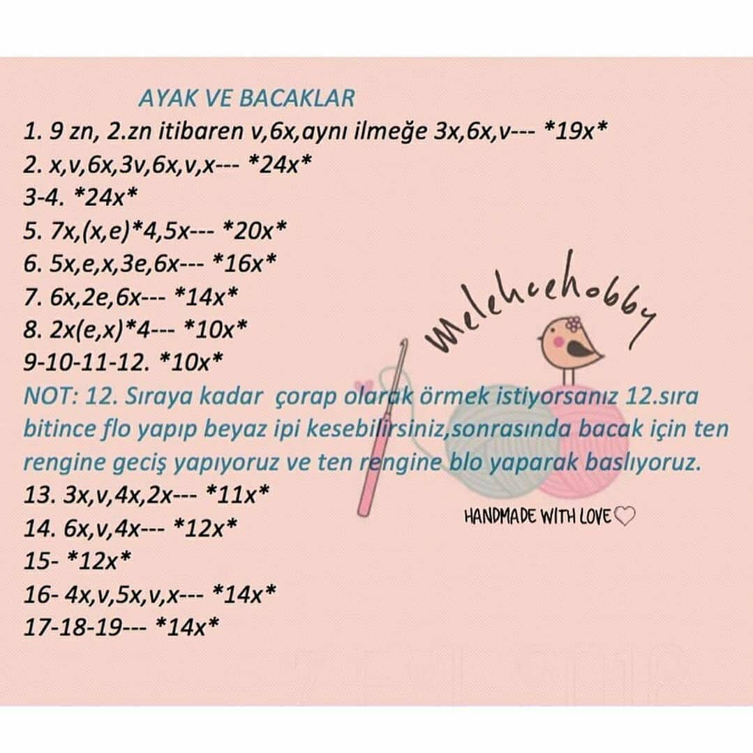 Ücretsiz Bebek Örgü Şeması: Bölüm 1