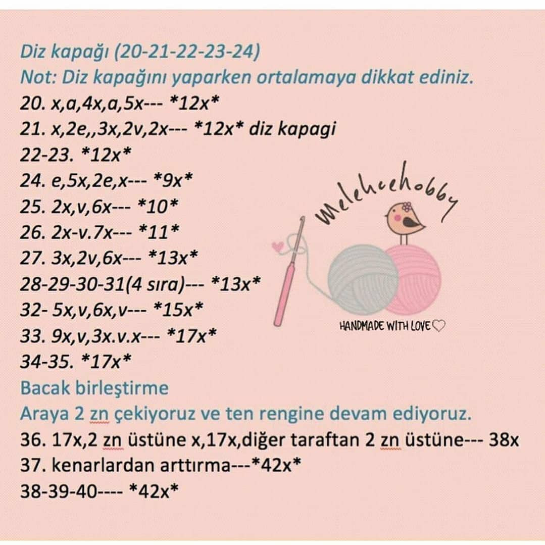 Ücretsiz Bebek Örgü Şeması: Bölüm 1