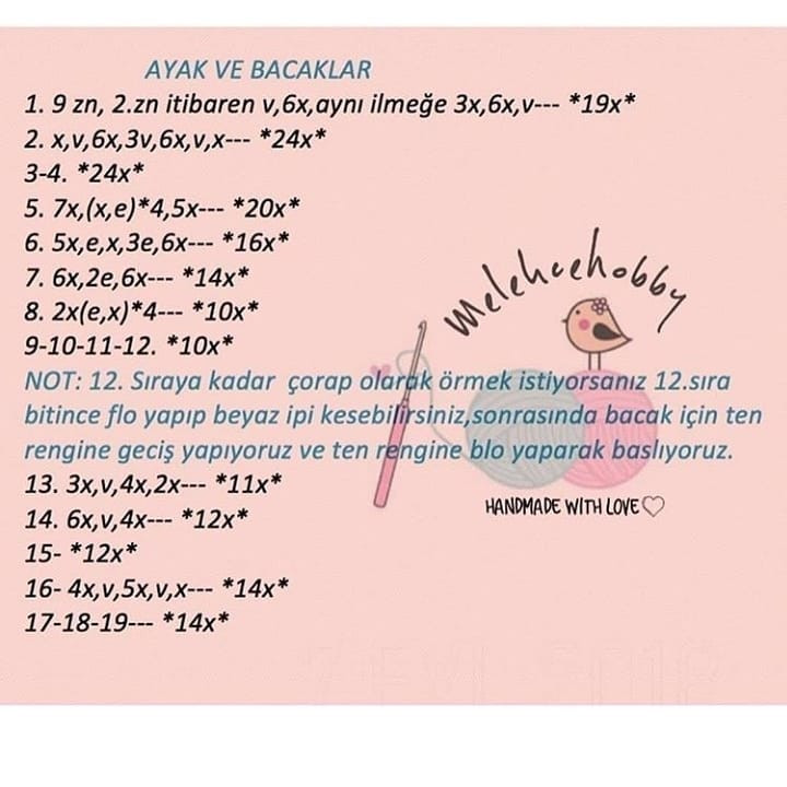 Ücretsiz Bebek Örgü Şeması: Bölüm 1
