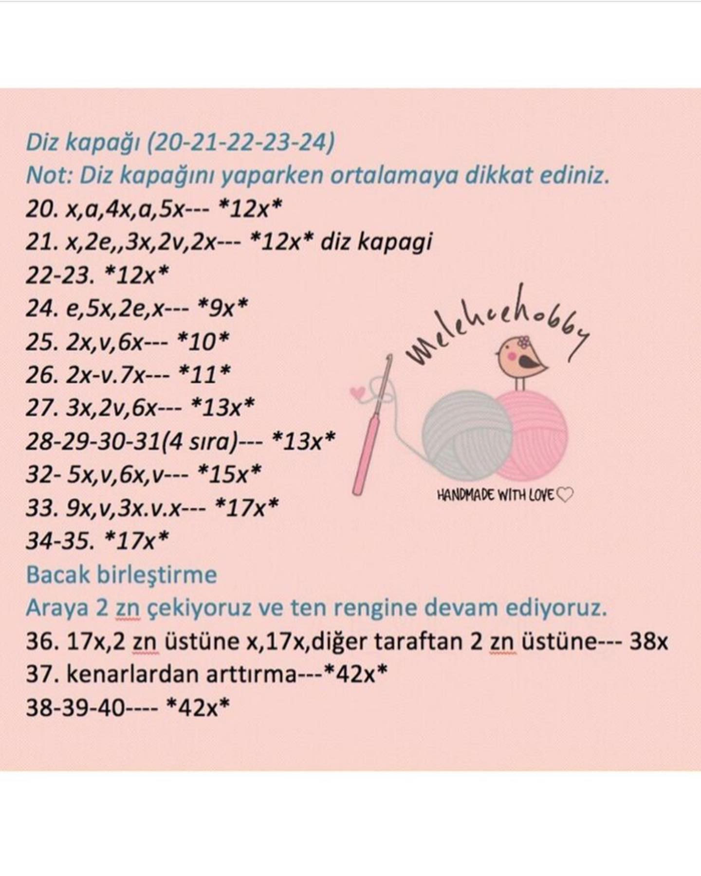 Ücretsiz Bebek Örgü Şeması: Bölüm 1