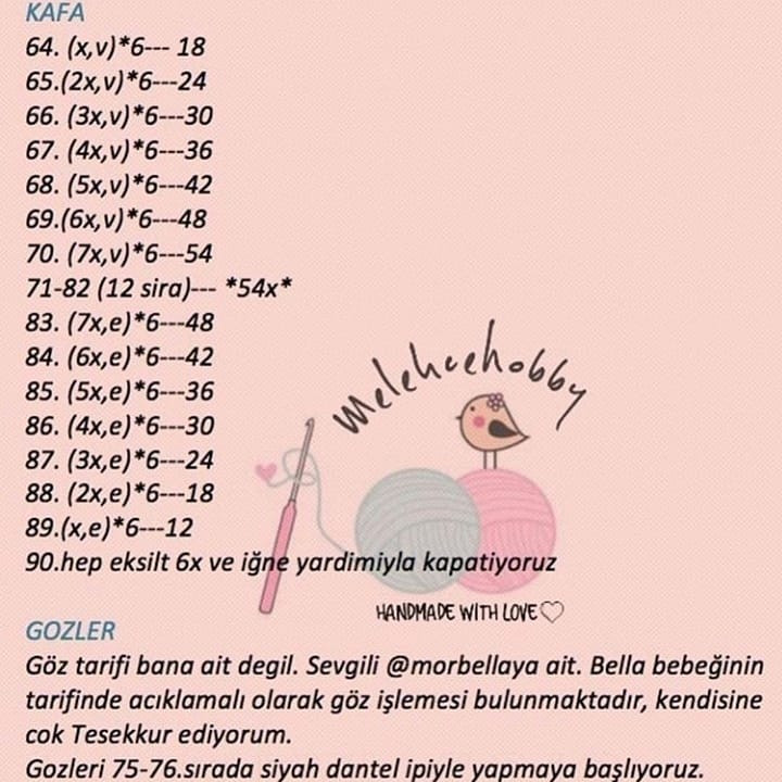 Ücretsiz Bebek Örgü Şeması: Bölüm 1