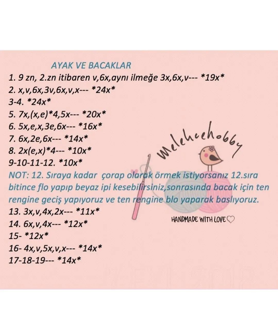 Ücretsiz Bebek Örgü Şeması: Bölüm 1