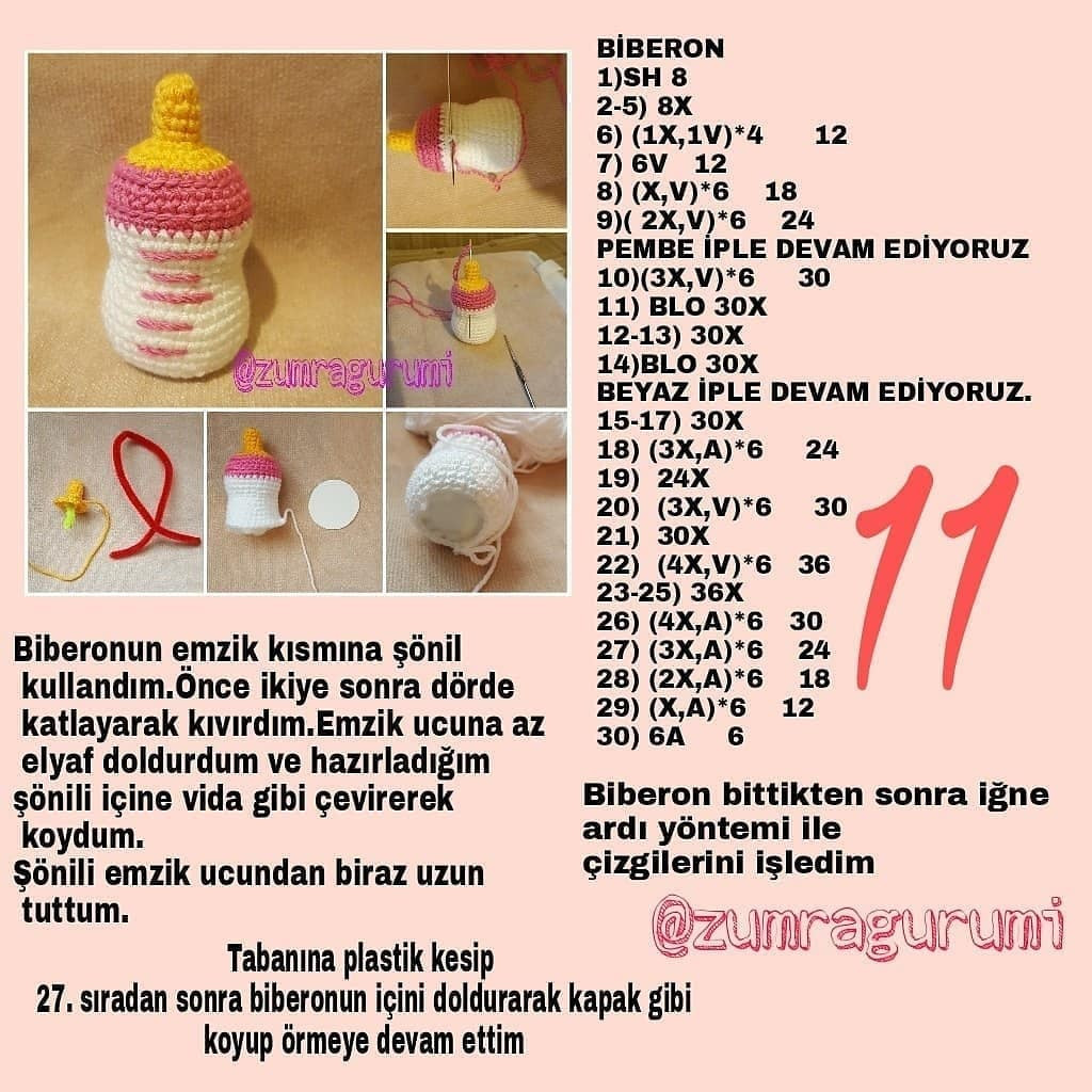 Ücretsiz Bebek Örgü Şeması tarifi ile yaptigim #emziklibebek
