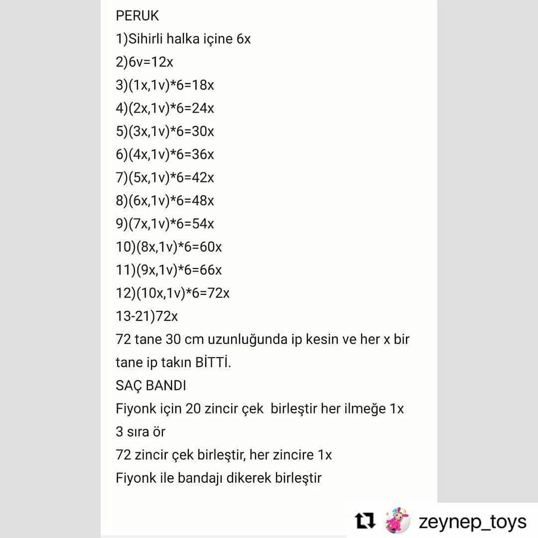 Ücretsiz Büyüleyici Pamuk Prenses Amigurumi Tarifi