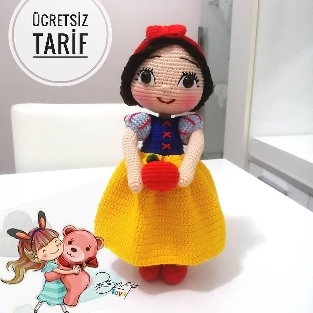 Ücretsiz Büyüleyici Pamuk Prenses Amigurumi Tarifi