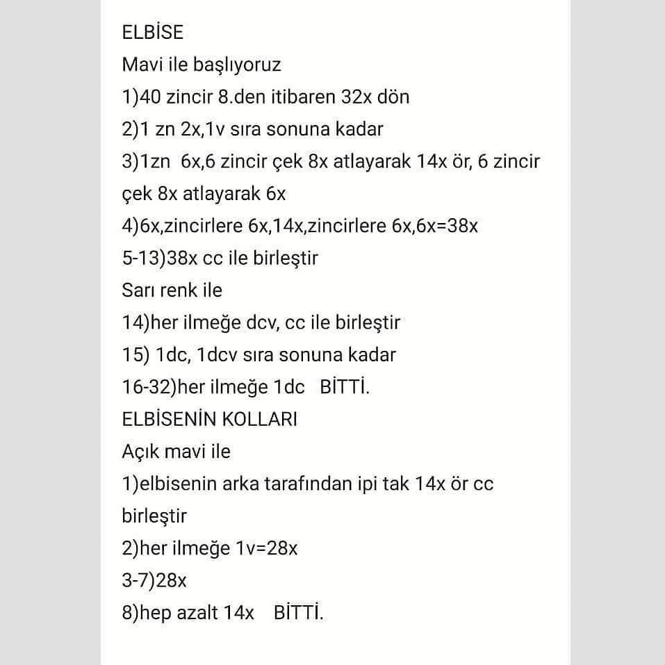 Ücretsiz Büyüleyici Pamuk Prenses Amigurumi Tarifi