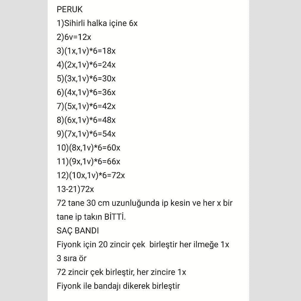 Ücretsiz Büyüleyici Pamuk Prenses Amigurumi Tarifi