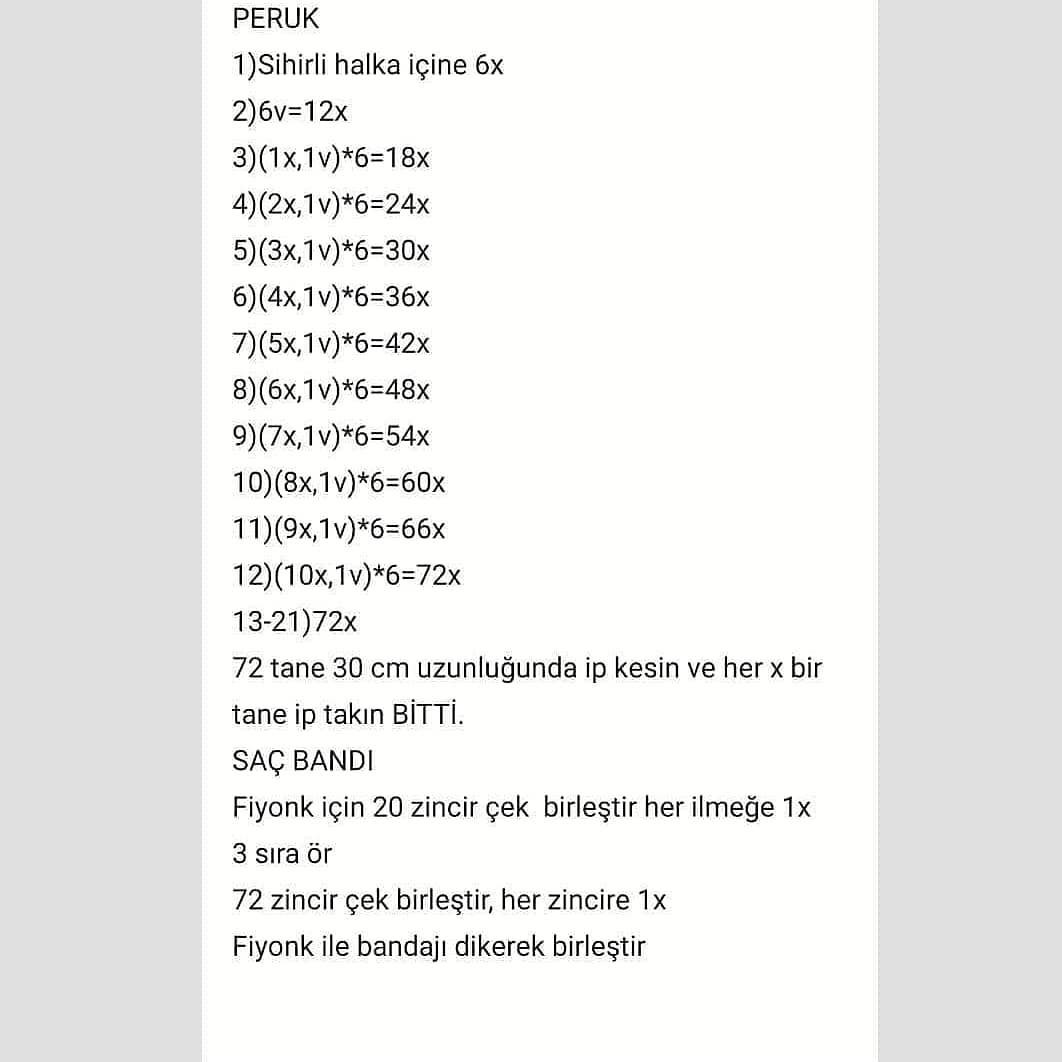 Ücretsiz Büyüleyici Pamuk Prenses Amigurumi Tarifi