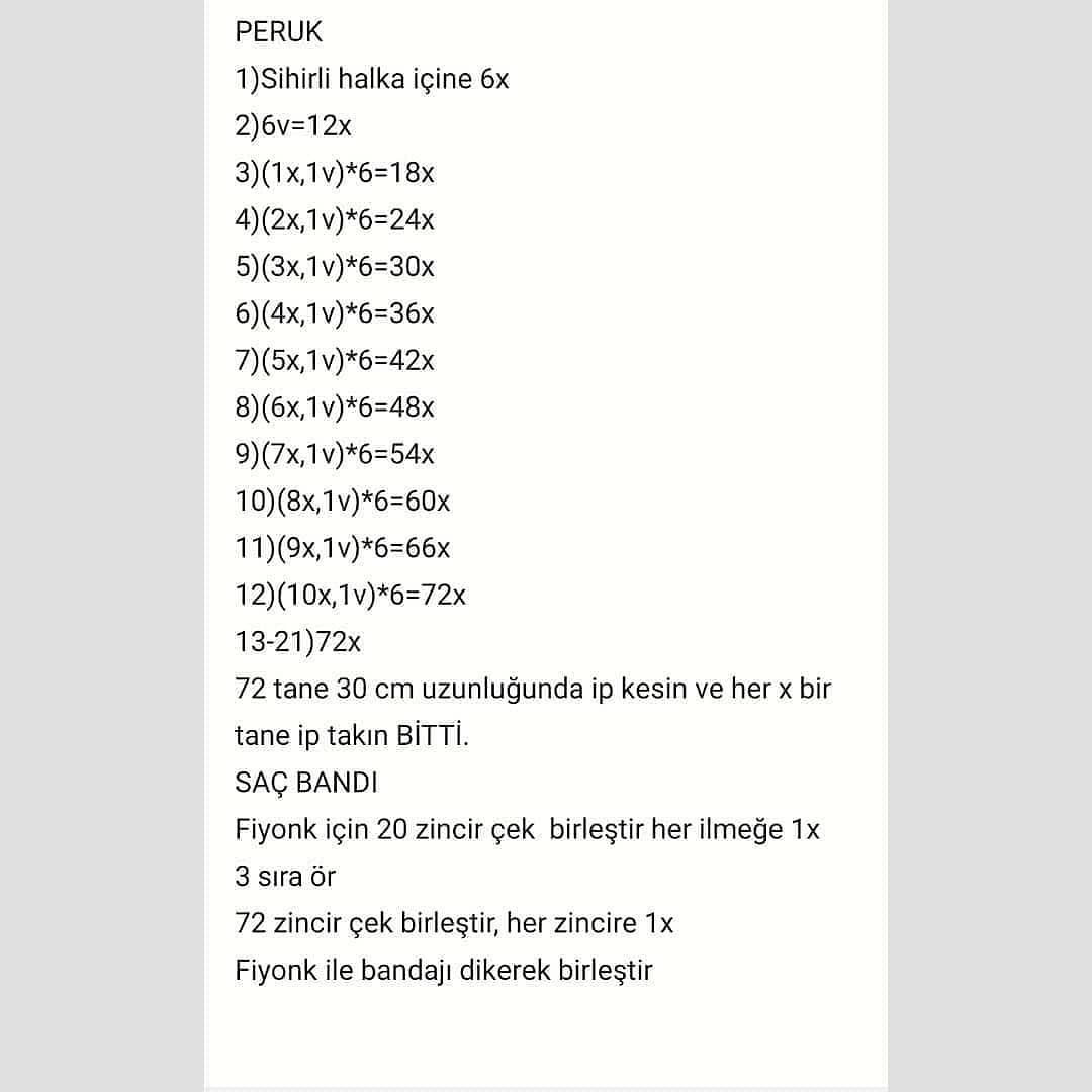 Ücretsiz Büyüleyici Pamuk Prenses Amigurumi Tarifi