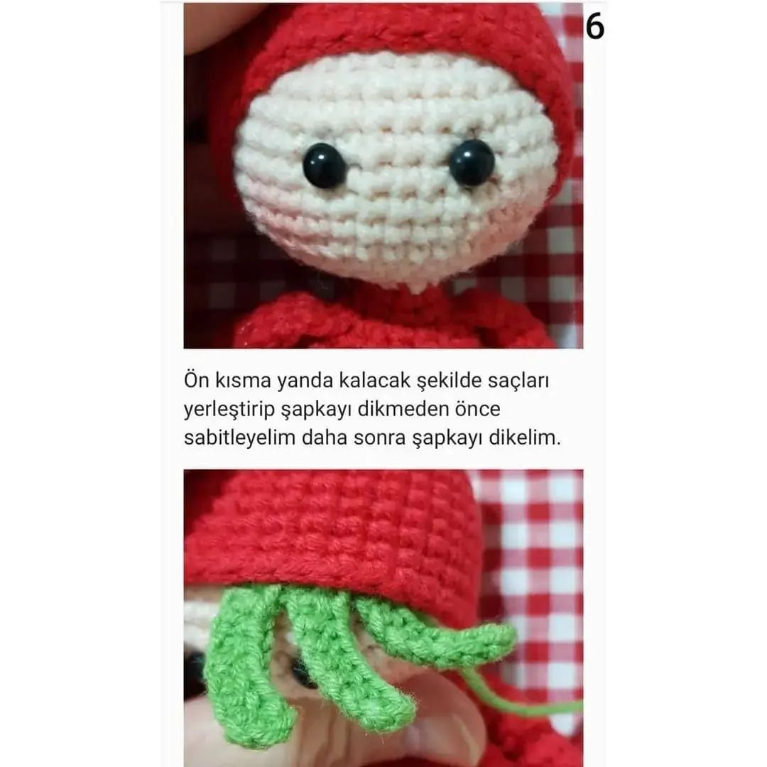 Ücretsiz Çilek Bebek Amigurumi Şeması