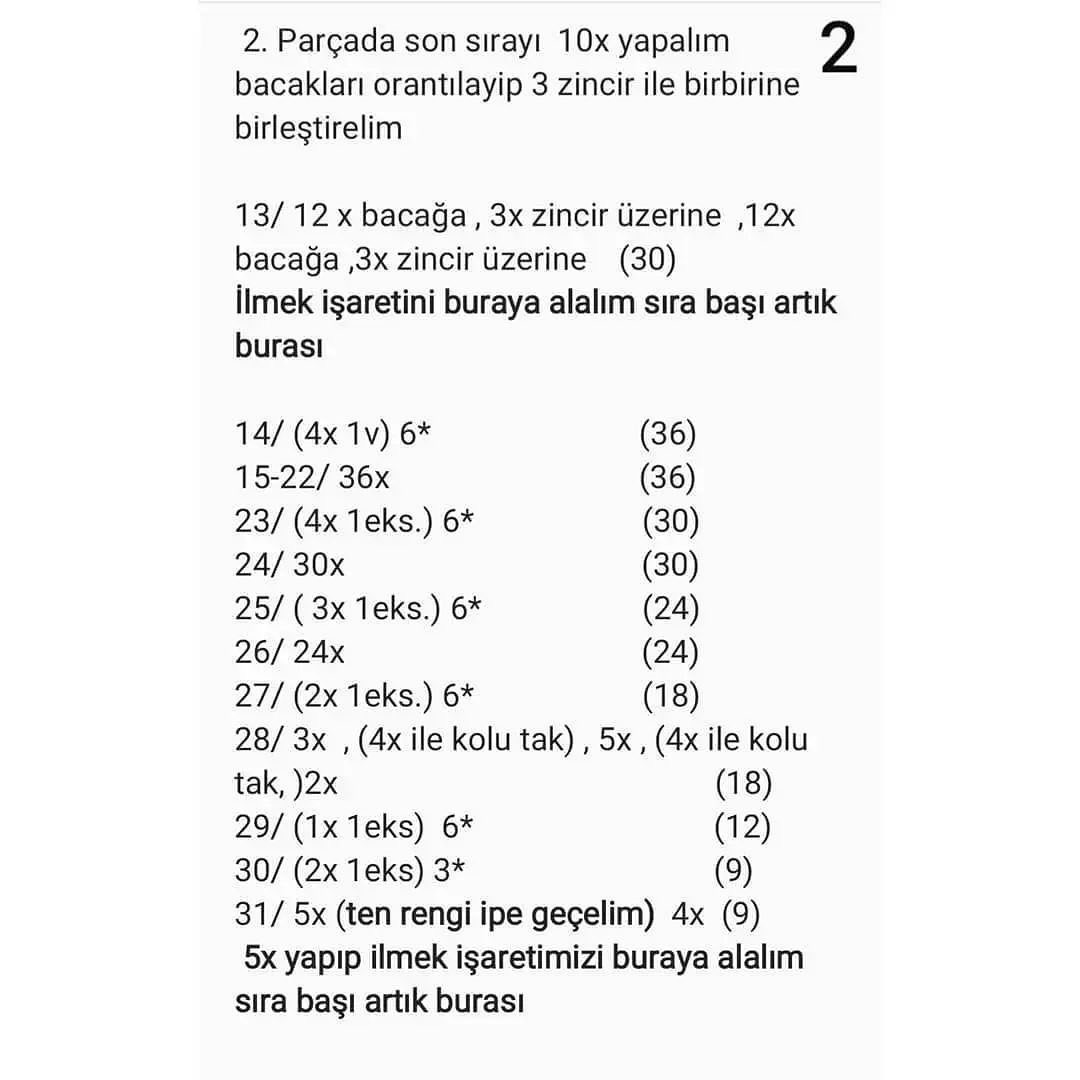 Ücretsiz Çilek Bebek Amigurumi Şeması