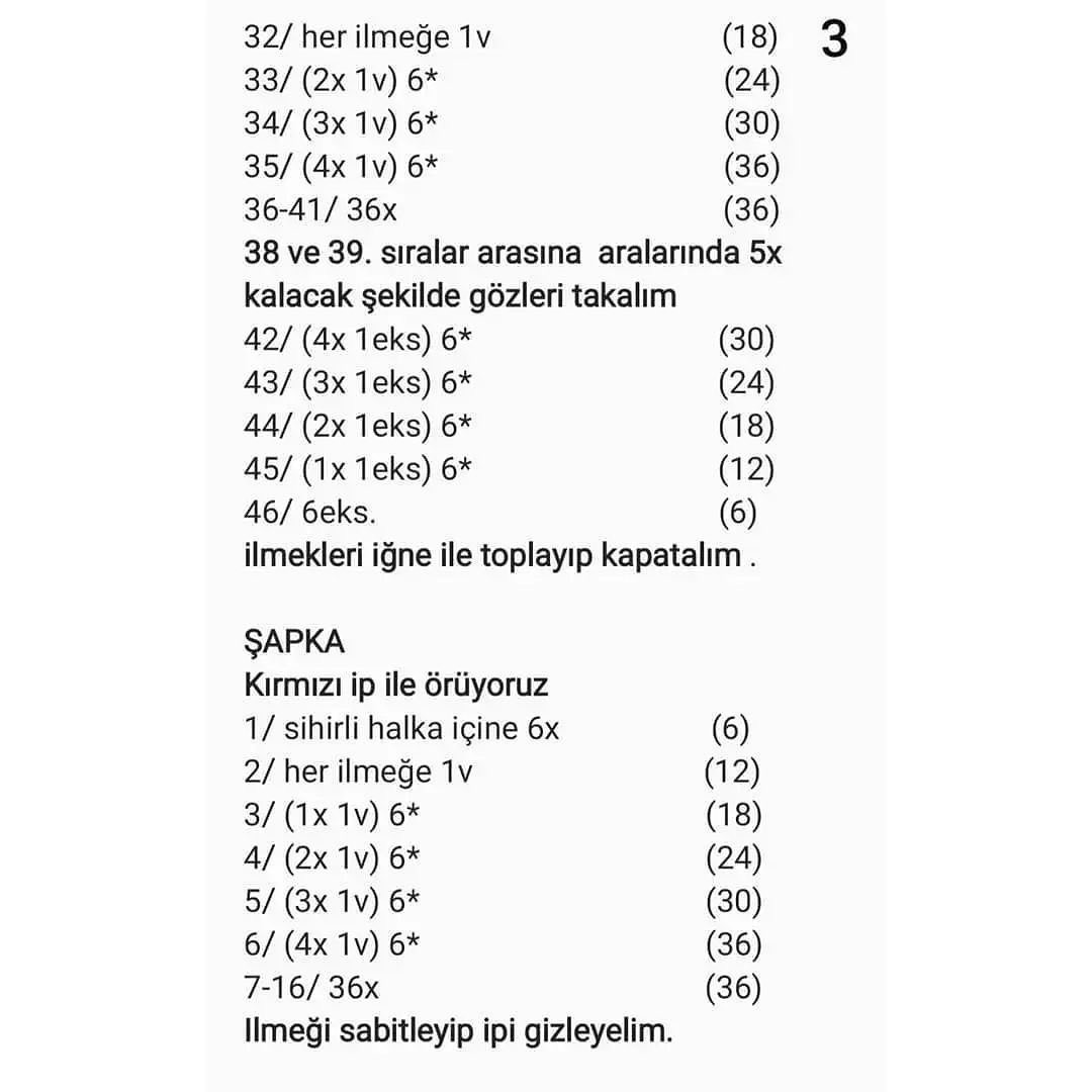 Ücretsiz Çilek Bebek Amigurumi Şeması