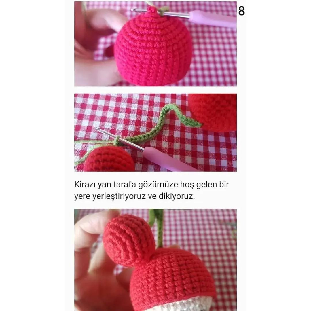Ücretsiz Çilek Bebek Amigurumi Şeması