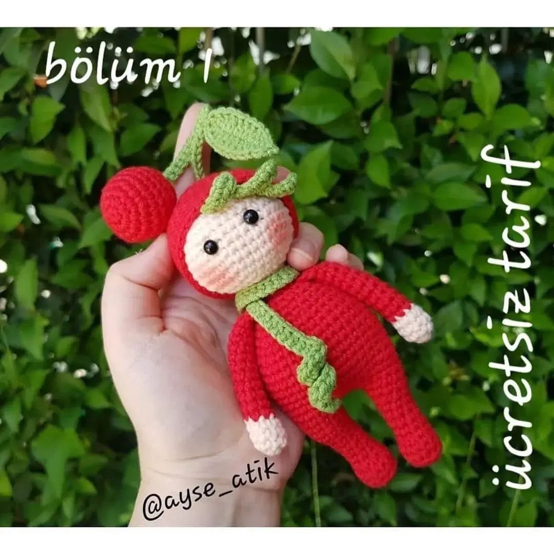Ücretsiz Çilek Bebek Amigurumi Şeması