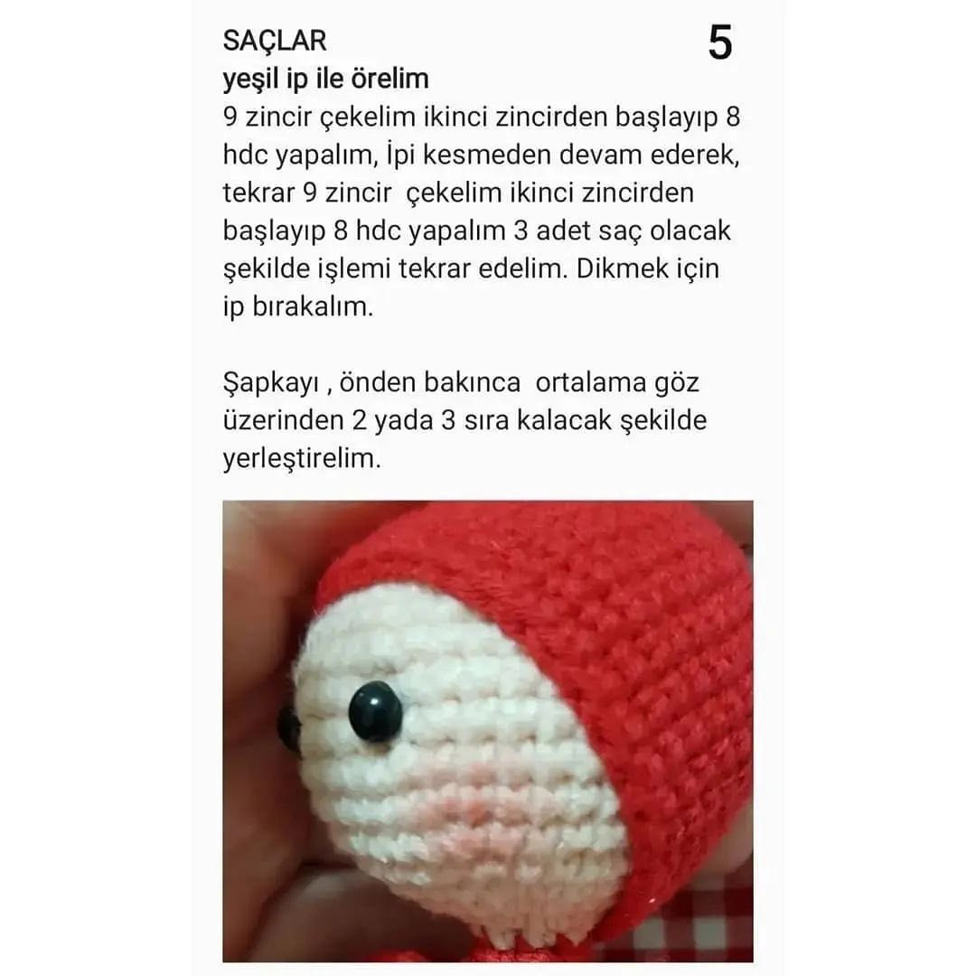 Ücretsiz Çilek Bebek Amigurumi Şeması