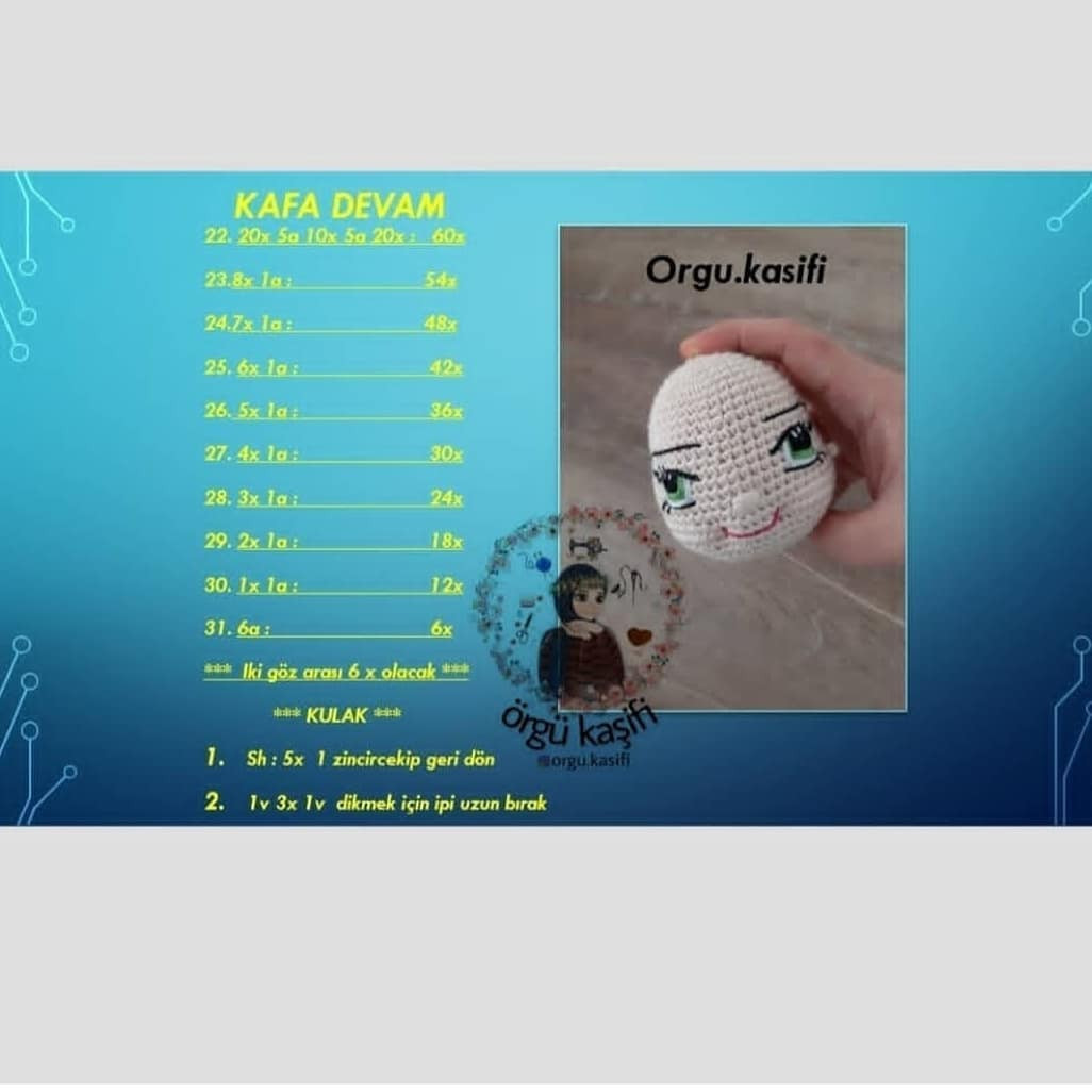 Ücretsiz Daisy Bebek Amigurumi Tarifi (1. Kısım)