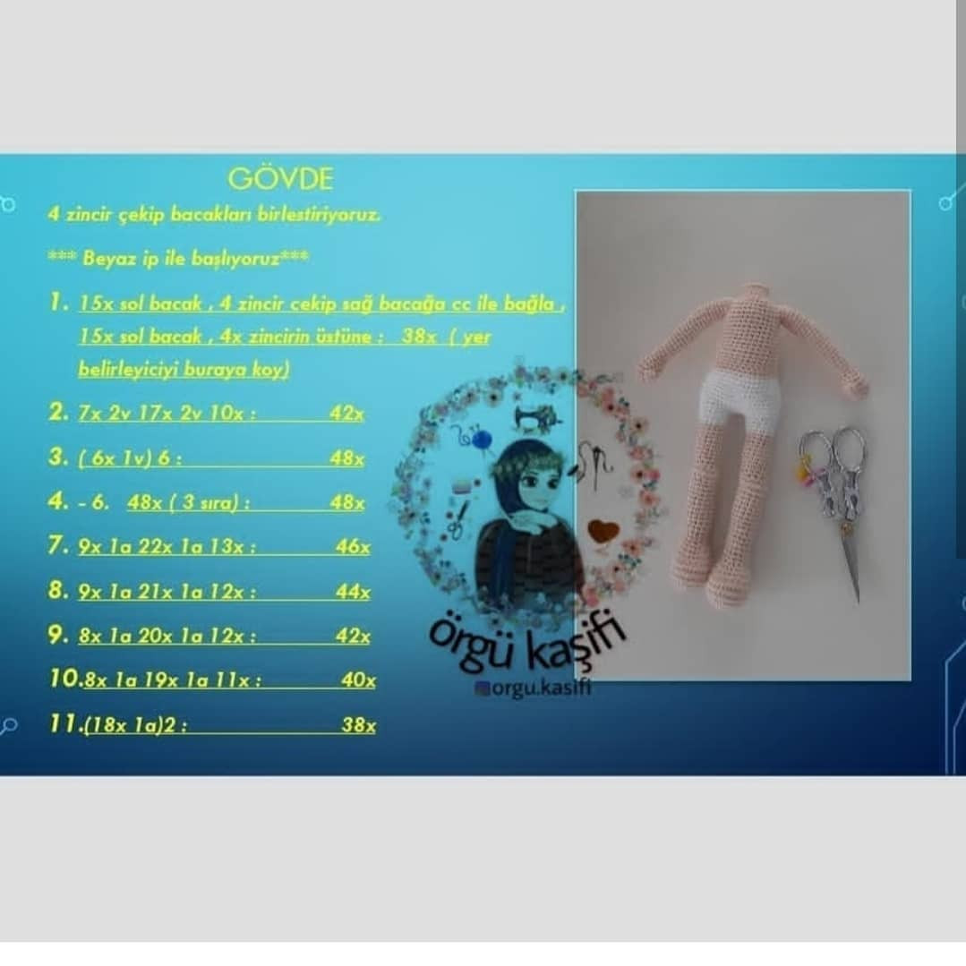 Ücretsiz Daisy Bebek Amigurumi Tarifi (1. Kısım)