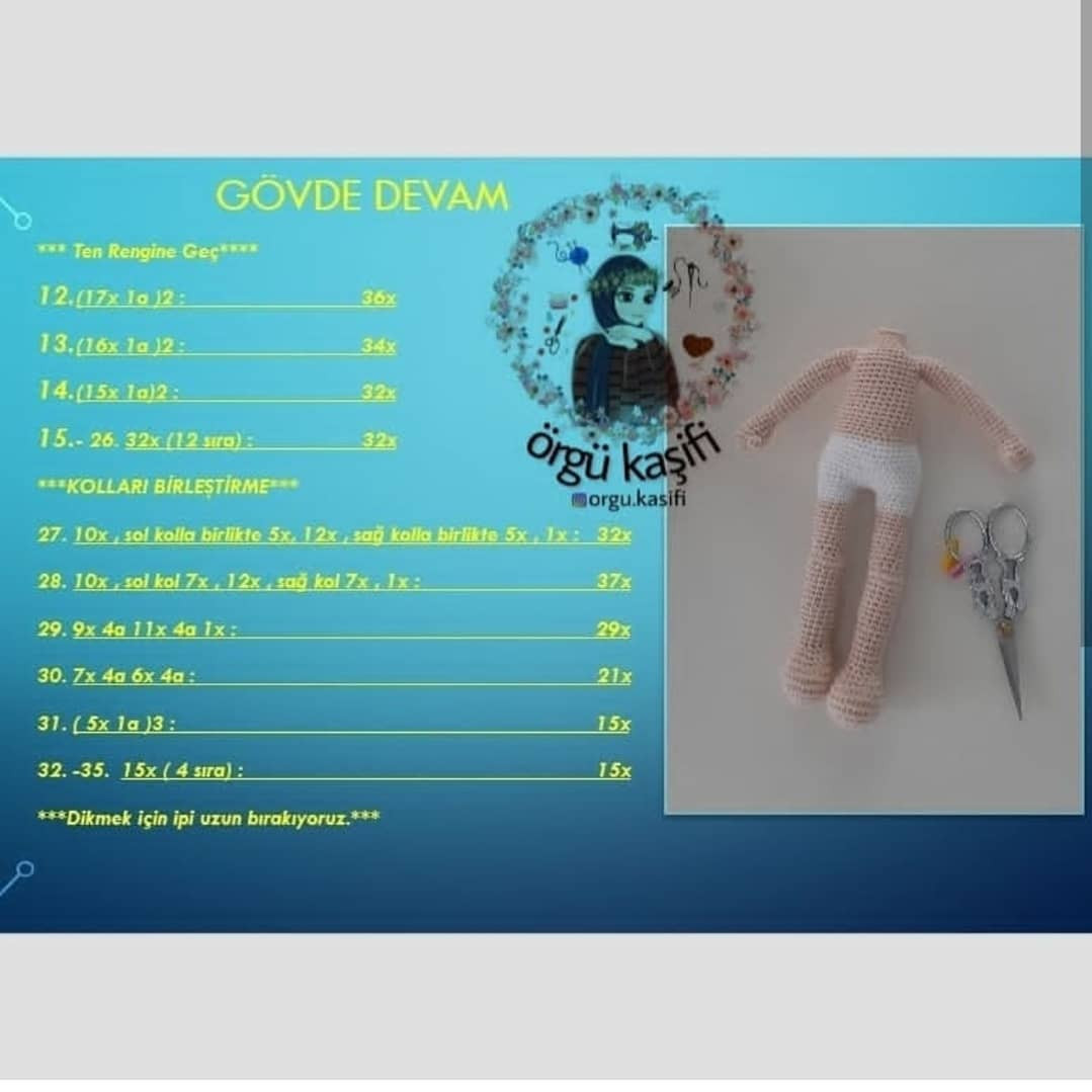Ücretsiz Daisy Bebek Amigurumi Tarifi (1. Kısım)