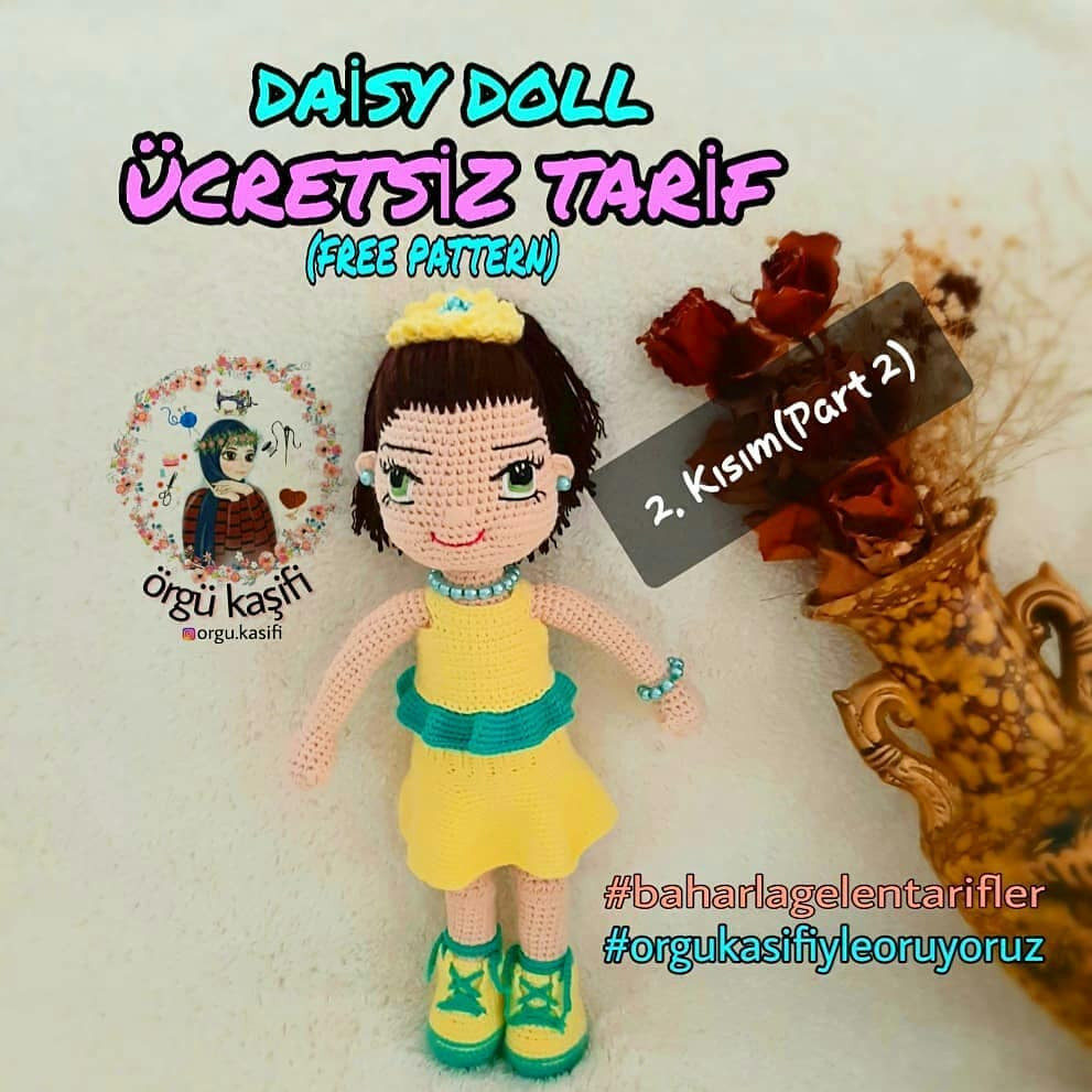 Ücretsiz Daisy Bebek Amigurumi Tarifi (1. Kısım)