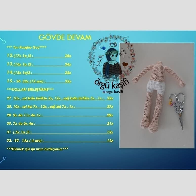 Ücretsiz Daisy Bebek Amigurumi Tarifi (1. Kısım)