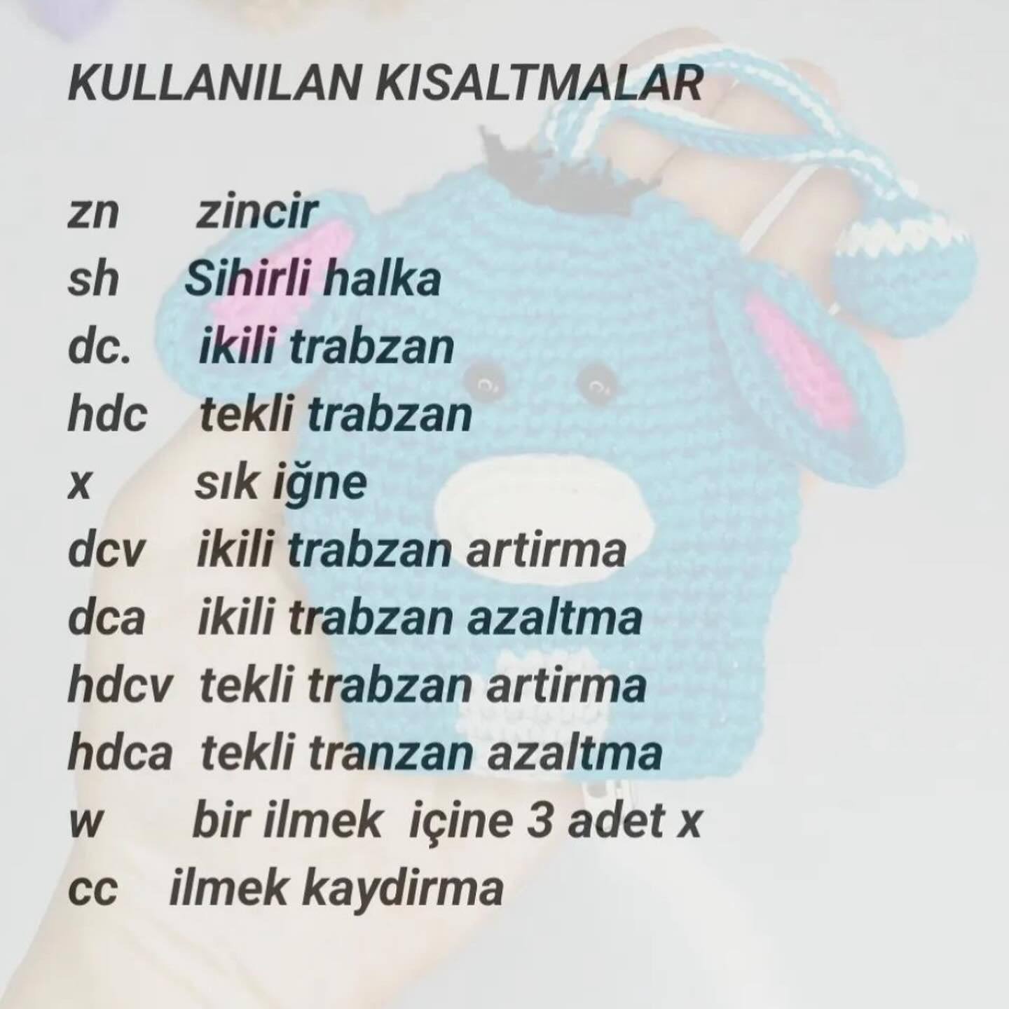 Ücretsiz Eeyore Anahtarlık Tığ işi Şeması