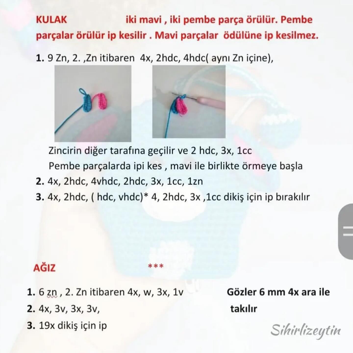 Ücretsiz Eeyore Anahtarlık Tığ işi Şeması