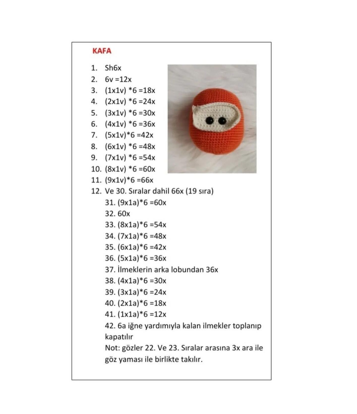 Ücretsiz El Kuklası Tigger Amigurumi Tarifi