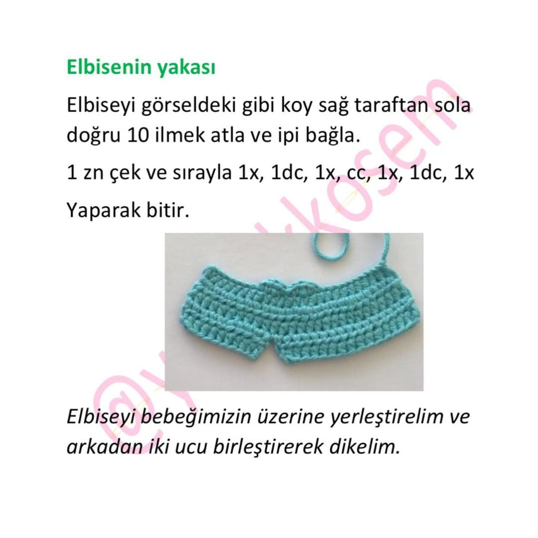 Ücretsiz Elsa Amigurumi Tığ İşi Şeması