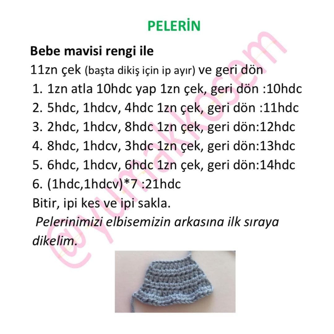 Ücretsiz Elsa Amigurumi Tığ İşi Şeması